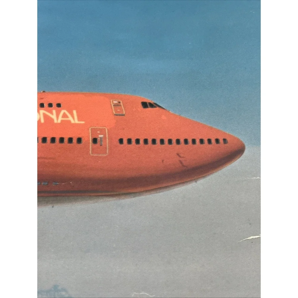 VTG Braniff Boeing 747 N605BN Orange Plane 18x24